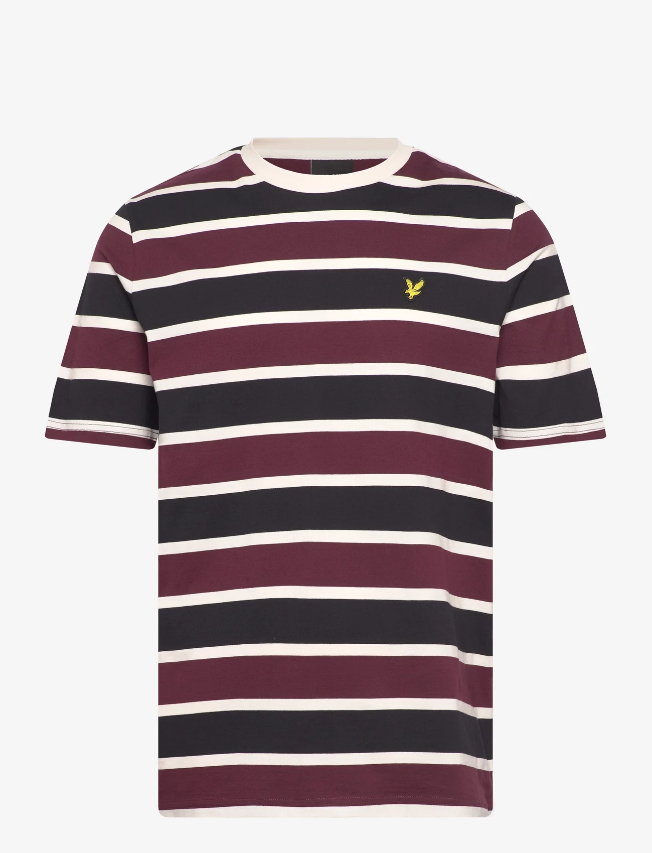 Lyle & Scott - Stripe T-Shirt - short-sleeved t-shirts - z562 burgundy - 0