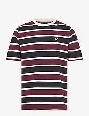 Lyle & Scott - Stripe T-Shirt - short-sleeved t-shirts - z562 burgundy - 0
