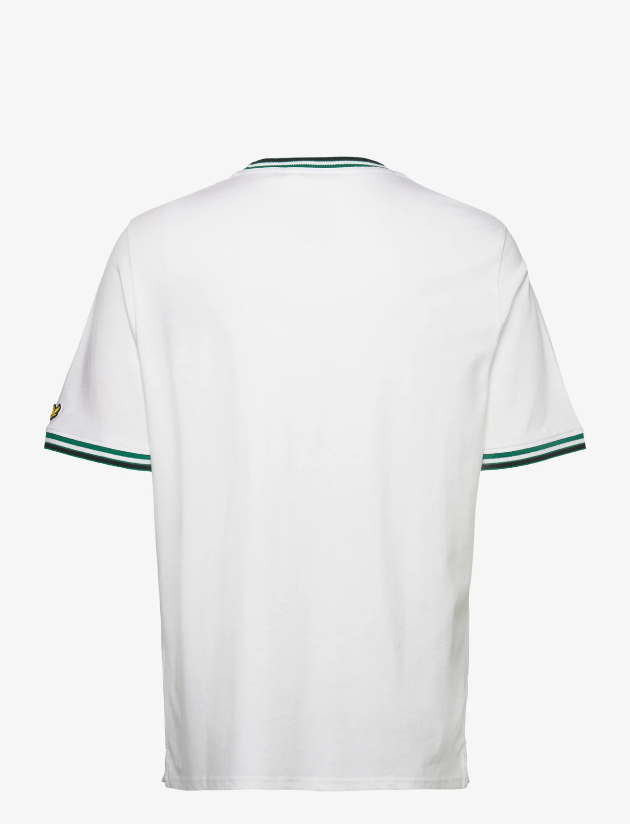 Lyle & Scott - Embroidered Tipped T-Shirt - kortärmade t-shirts - 626 white - 1