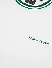 Lyle & Scott - Embroidered Tipped T-Shirt - kortärmade t-shirts - 626 white - 2