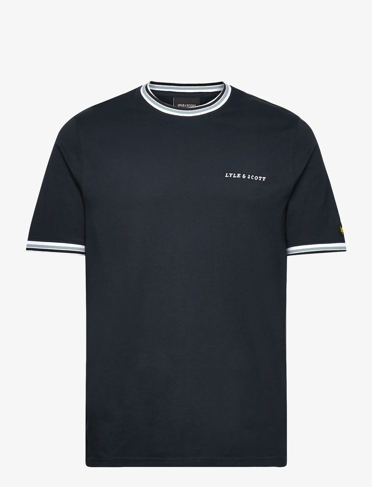 Lyle & Scott - Embroidered Tipped T-Shirt - kortärmade t-shirts - z271 dark navy - 0