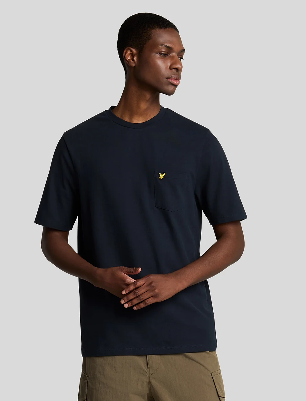 Lyle & Scott - Plain Pique Pocket T-Shirt - kurzärmelig - z271 dark navy - 0