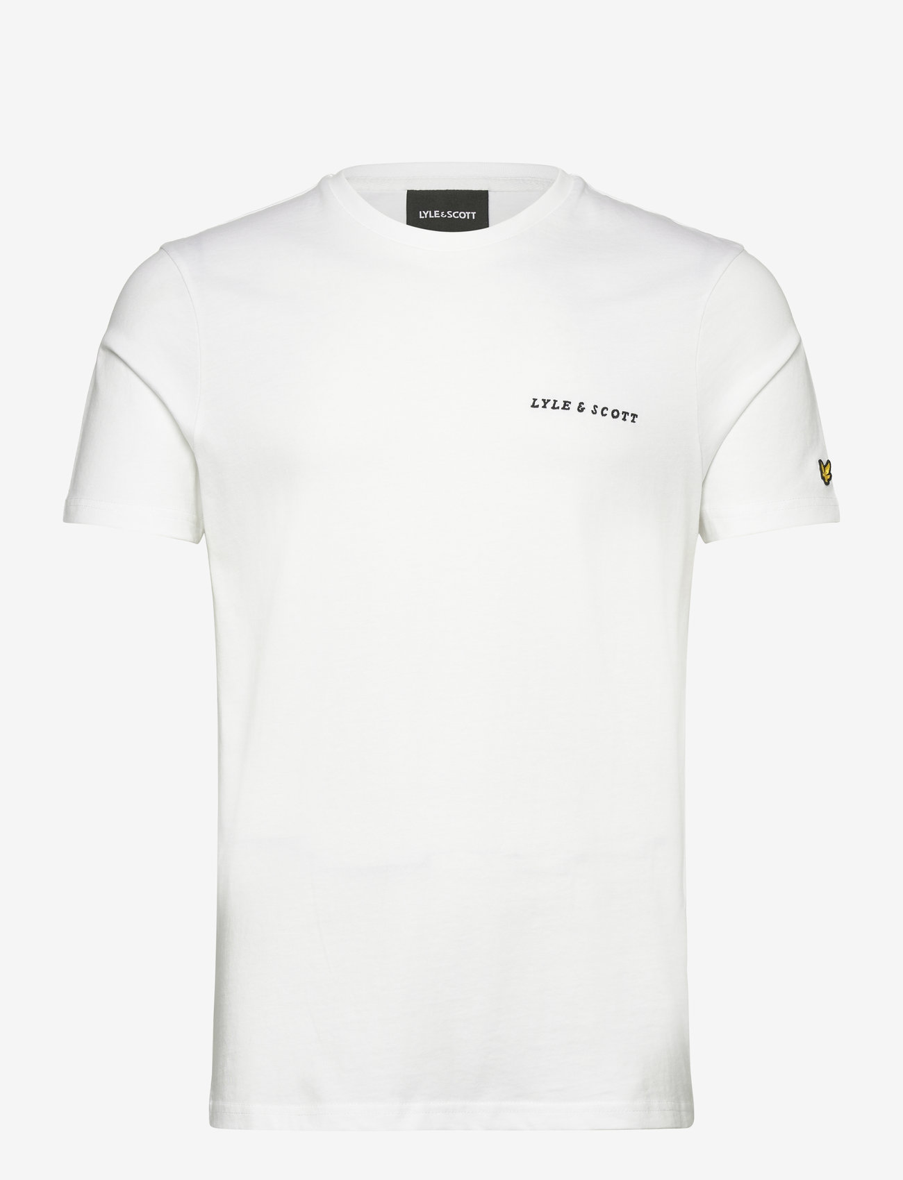 Lyle & Scott - Embroidered T-Shirt - kortærmede t-shirts - w104 white/ jet black - 1