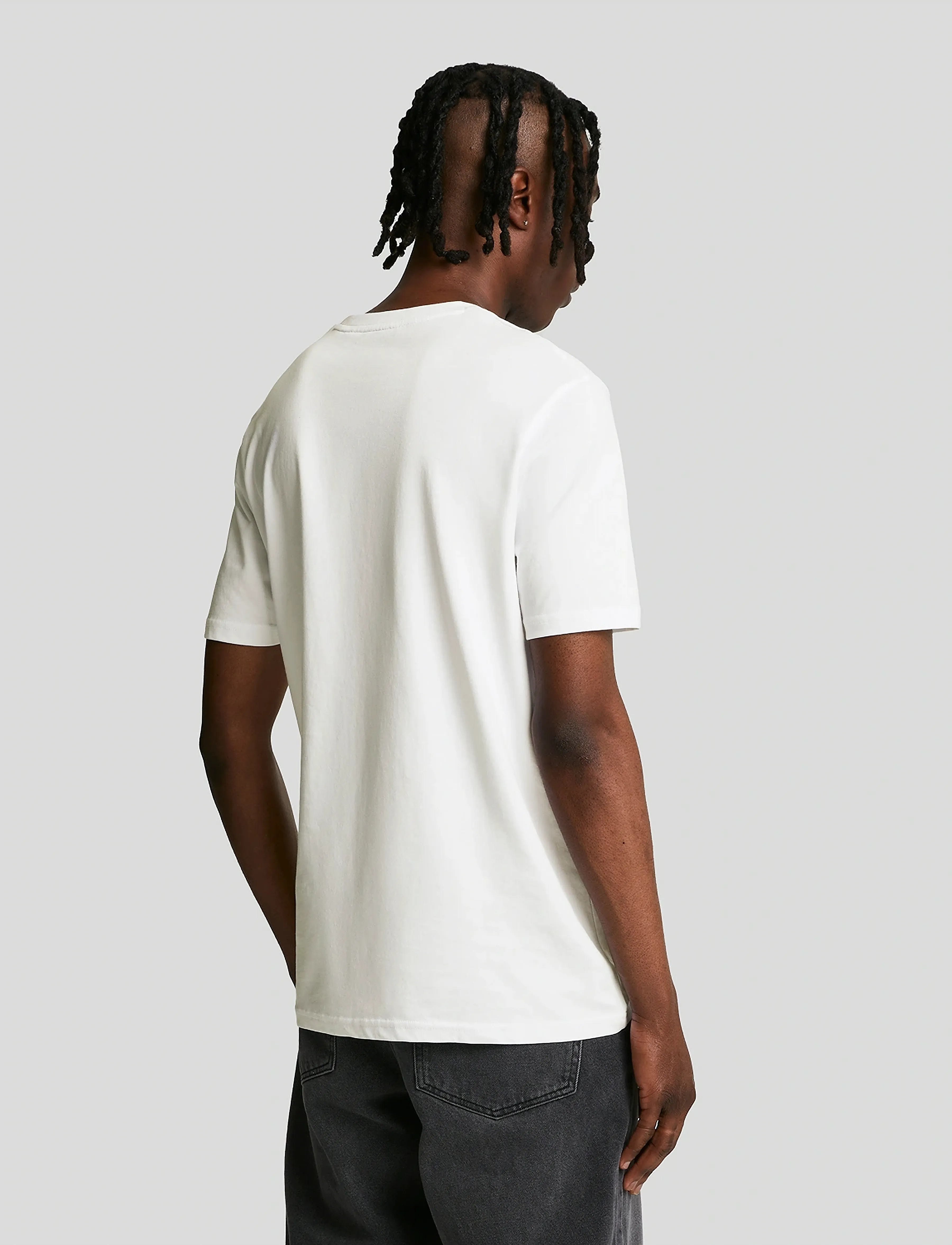 Lyle & Scott - Embroidered T-Shirt - kurzärmelig - w104 white/ jet black - 3