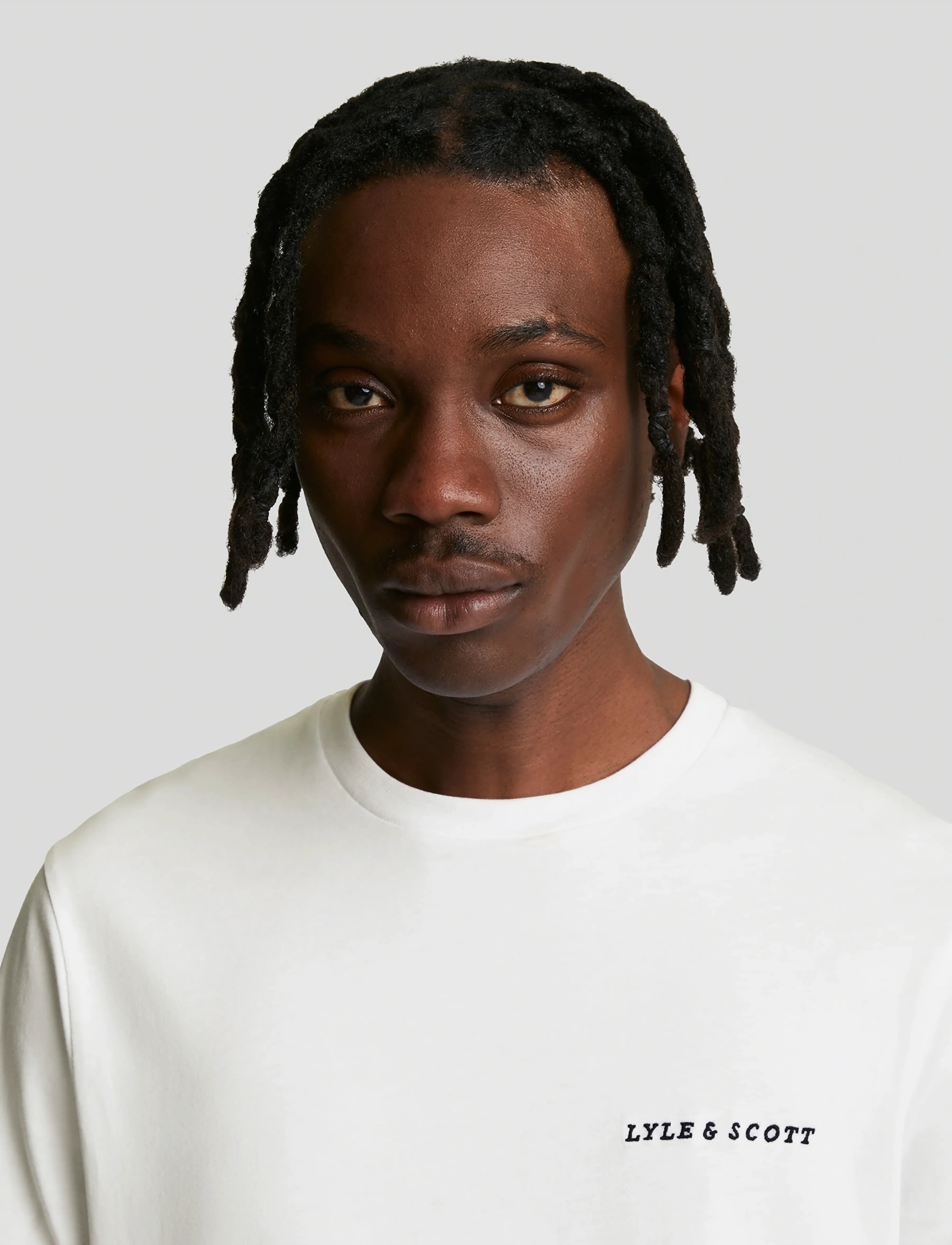 Lyle & Scott - Embroidered T-Shirt - kurzärmelig - w104 white/ jet black - 5