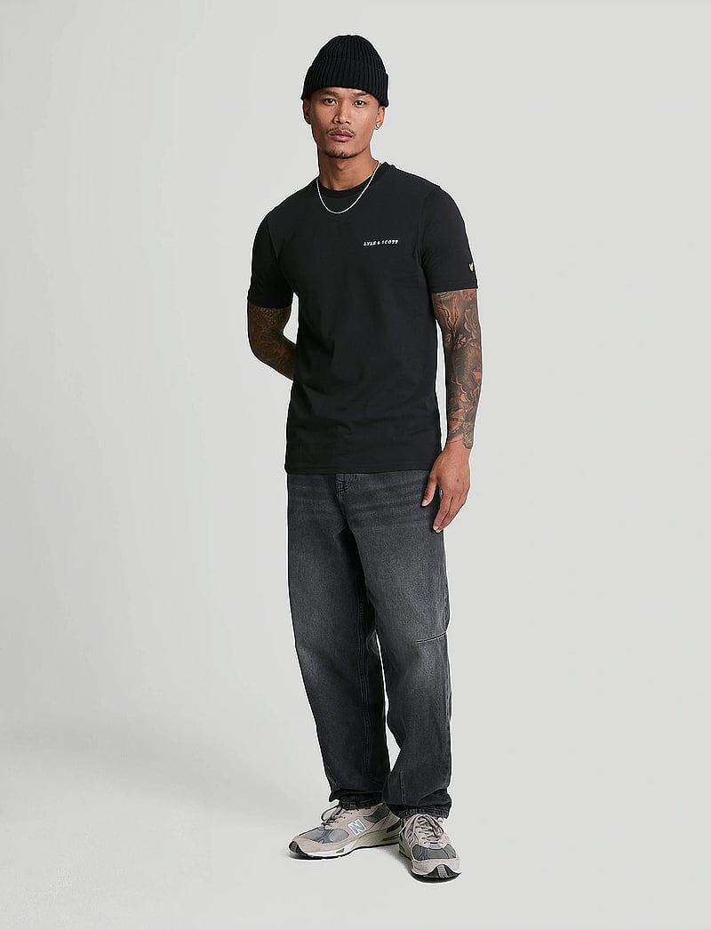 Lyle & Scott - Embroidered T-Shirt - marškinėliai trumpomis rankovėmis - w403 dark navy/ white - 4