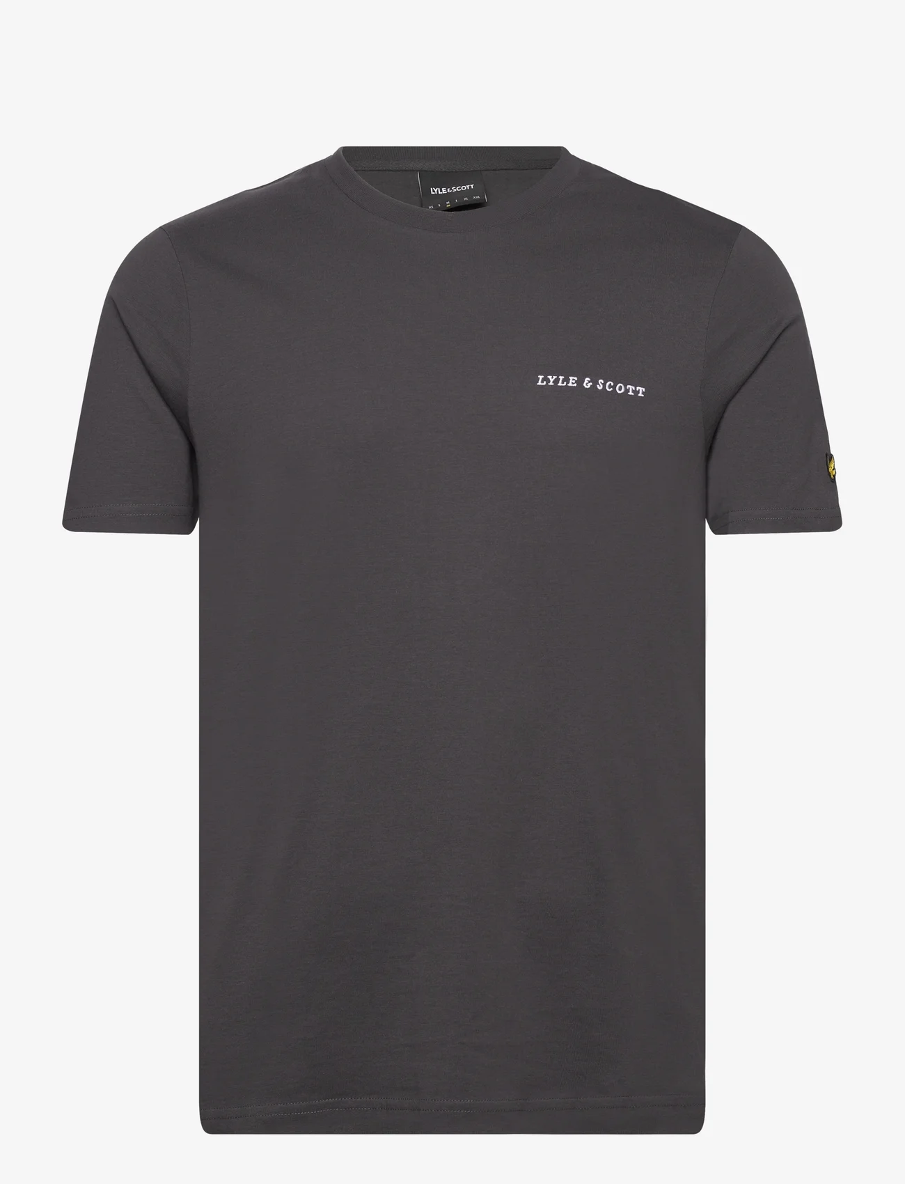 Lyle & Scott - Embroidered T-Shirt - kortermede t-skjorter - w635 gunmetal - 0
