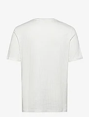 Lyle & Scott - Textured Stripe T-Shirt - kortermede t-skjorter - x157 chalk - 1