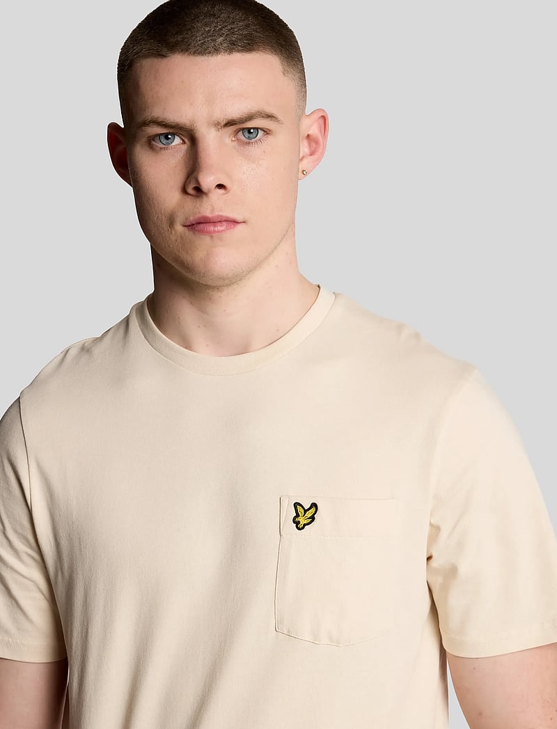 Lyle & Scott - Pocket T-Shirt - kortärmade t-shirts - x798 parchment - 5