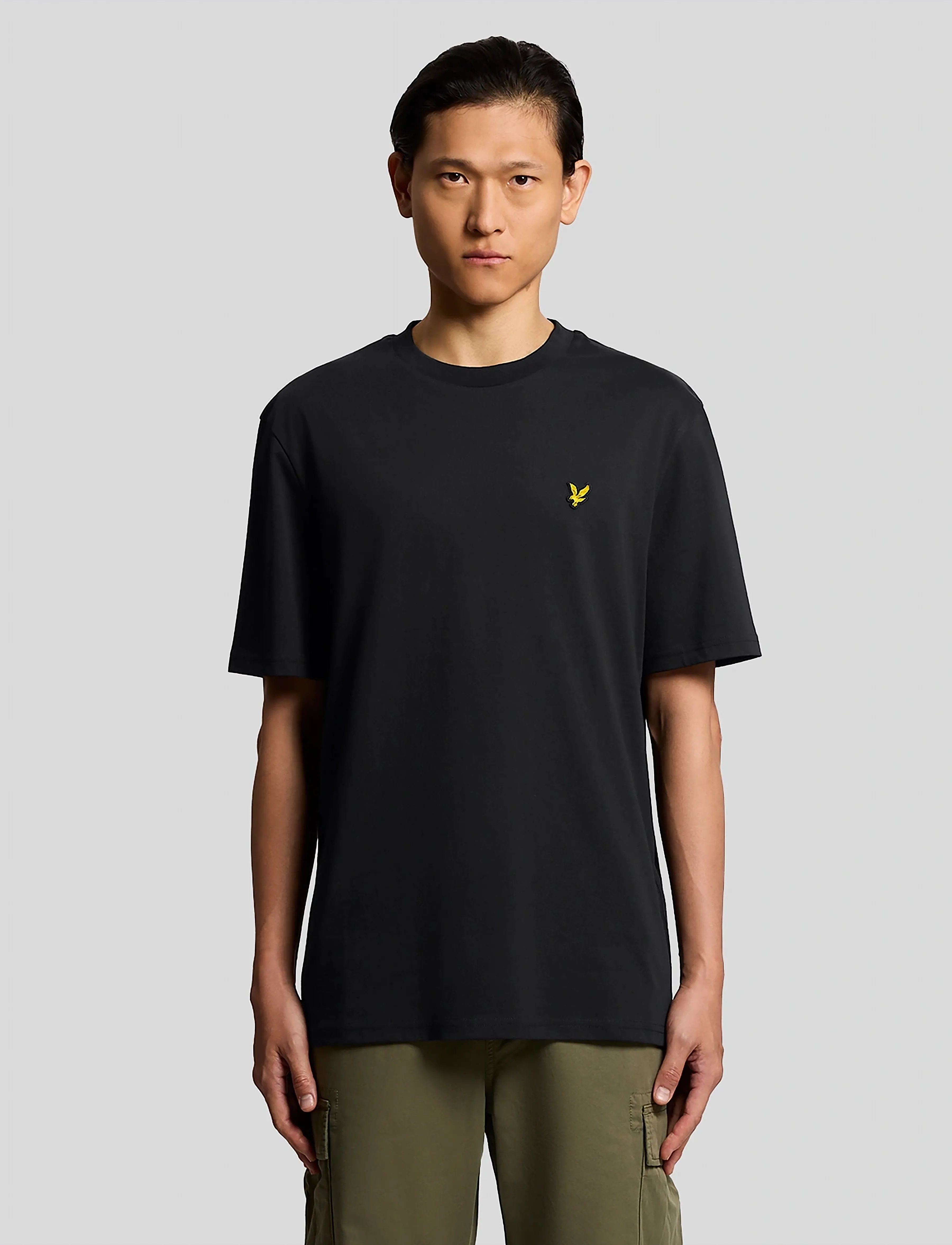Lyle & Scott Oversized T-Shirt, XS, T-shirts, Schwarz - Short-sleeved, Männerswear
