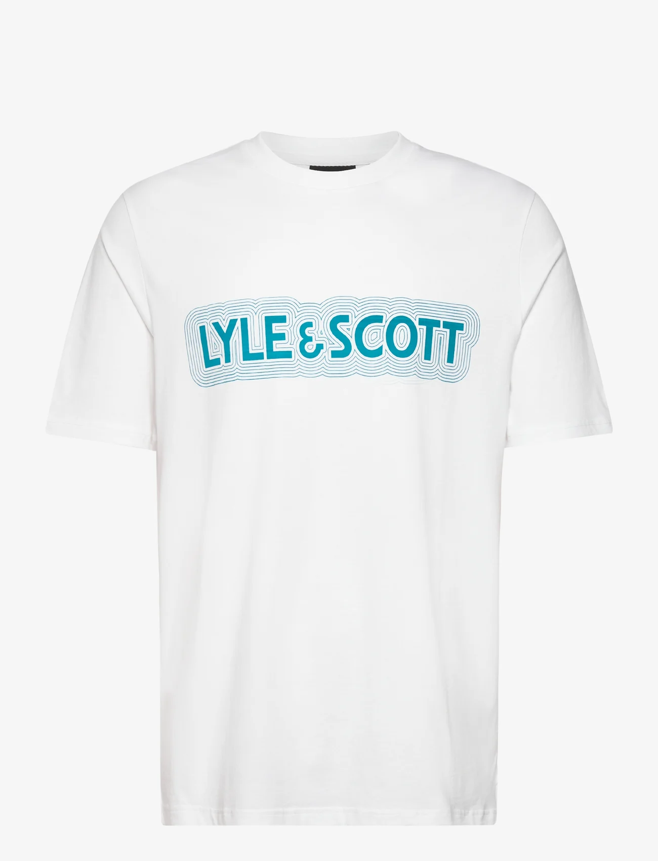 Lyle & Scott - Vibrations Print T-Shirt - kortermede t-skjorter - 626 white - 0