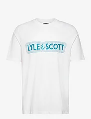 Lyle & Scott - Vibrations Print T-Shirt - kortärmade t-shirts - 626 white - 0