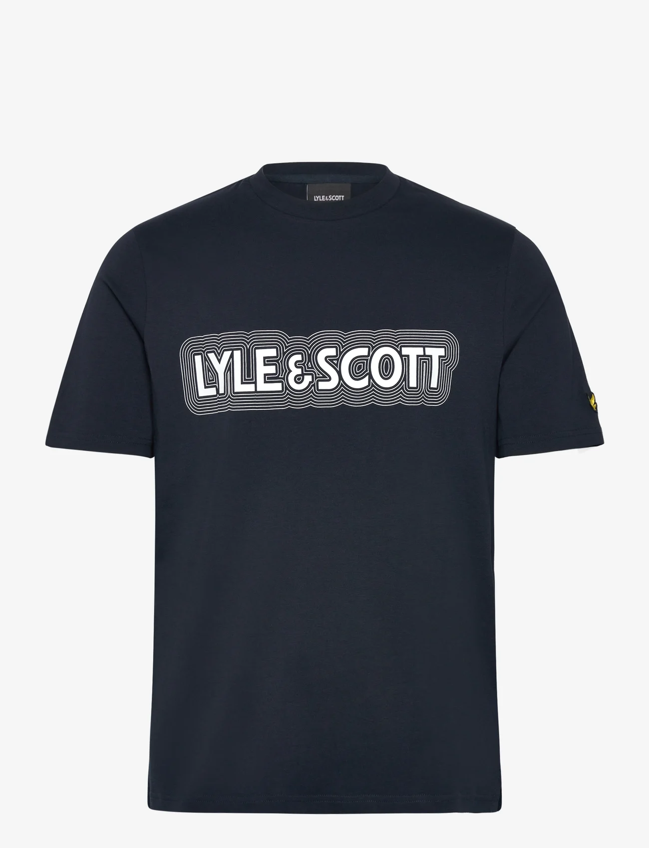 Lyle & Scott - Vibrations Print T-Shirt - kortärmade t-shirts - z271 dark navy - 0