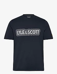 Lyle & Scott - Vibrations Print T-Shirt - laveste priser - z271 dark navy - 0