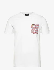 Lyle & Scott - Floral Print Pocket T-Shirt - kortärmade t-shirts - 626 white - 0