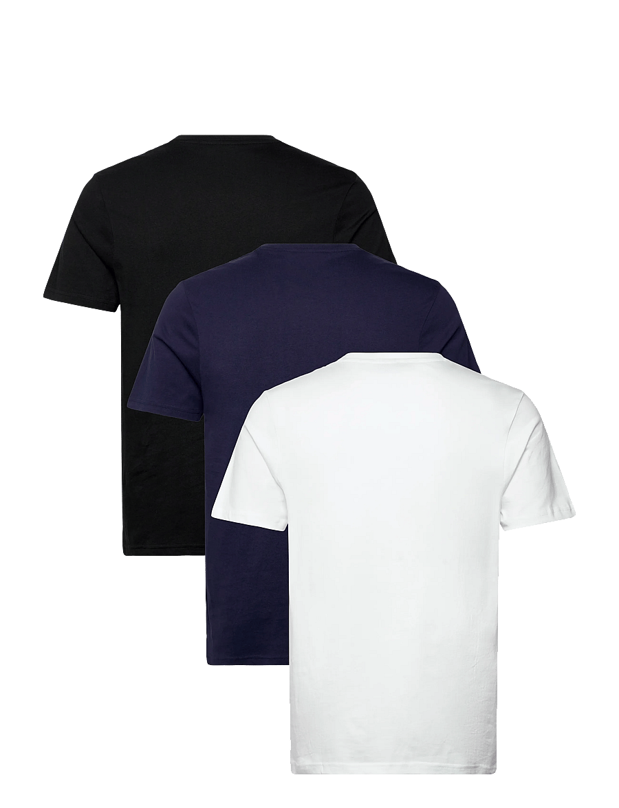 Lyle & Scott - 3-Pack Plain T-Shirt - kortärmade t-shirts - jet black/ navy/ white - 1