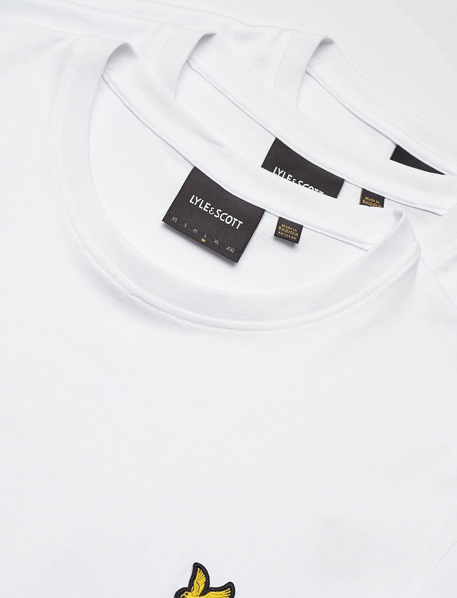 Lyle & Scott - 3-Pack Plain T-Shirt - kurzärmelige t-shirts - white - 1