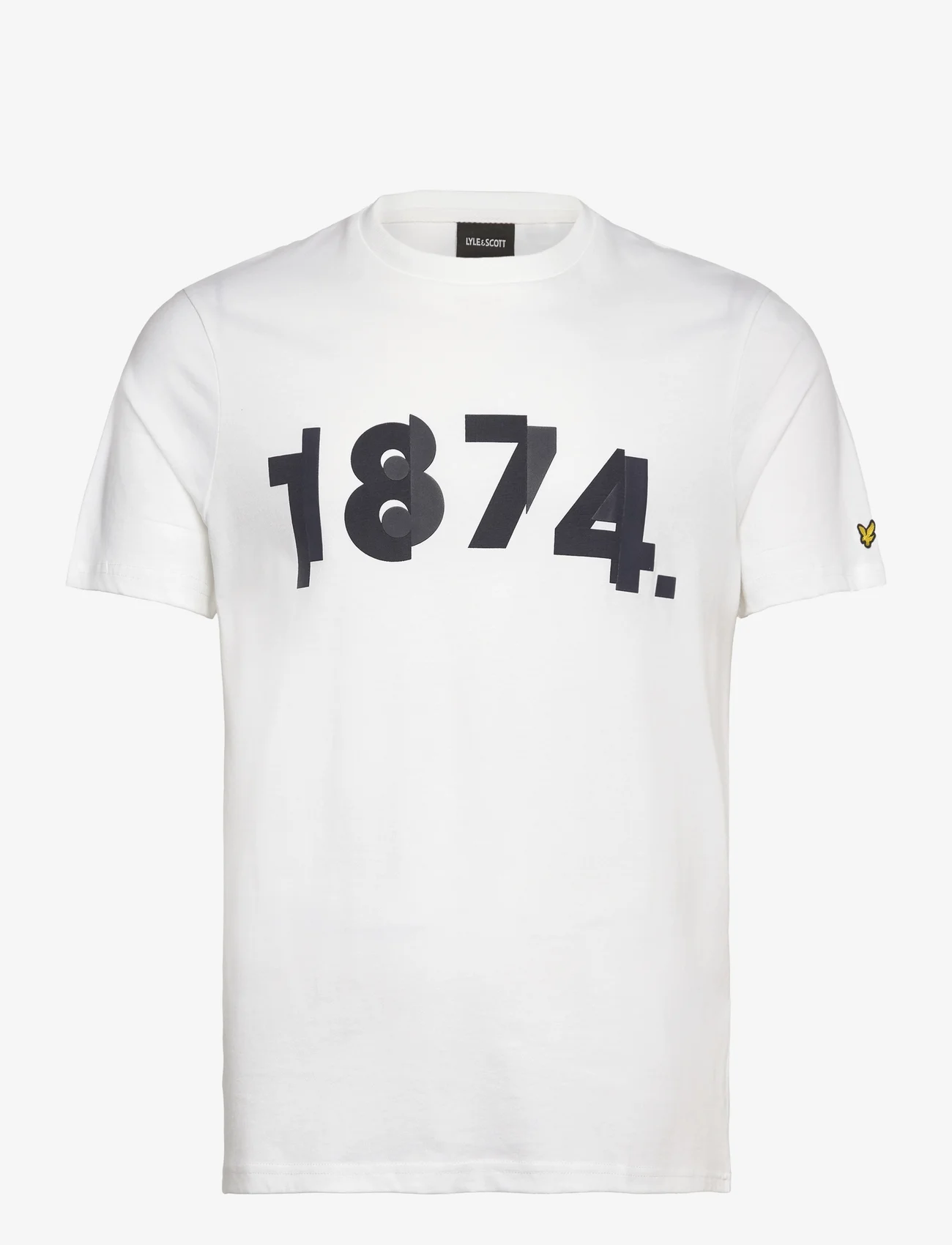 Lyle & Scott - 1874 Graphic T-Shirt - najniższe ceny - 626 white - 0