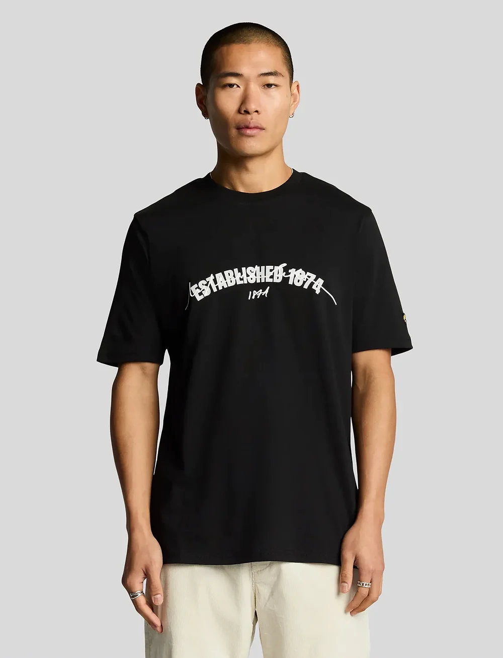 Lyle & Scott - Established 1874 Graphic T-Shirt - lühikeste varrukatega t-särgid - z865 jet black - 0