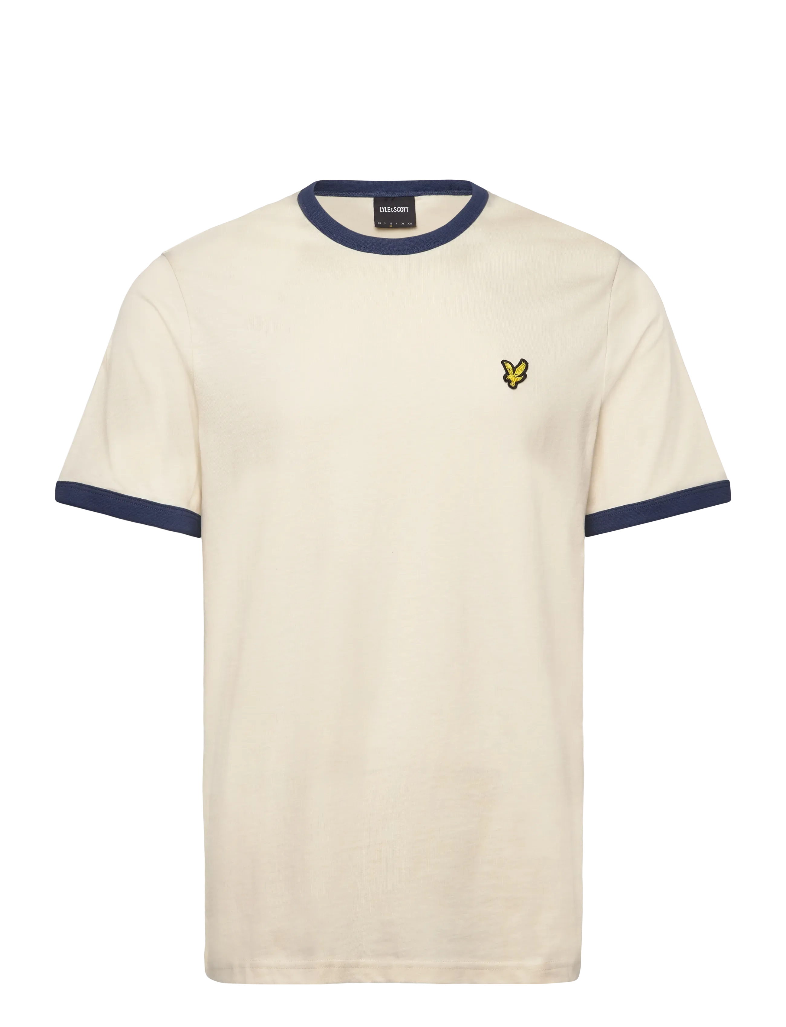 Lyle & Scott Ringer T-shirt - T-särgid - X945 DROP CLOTH/ SARGASSO SEA / cream