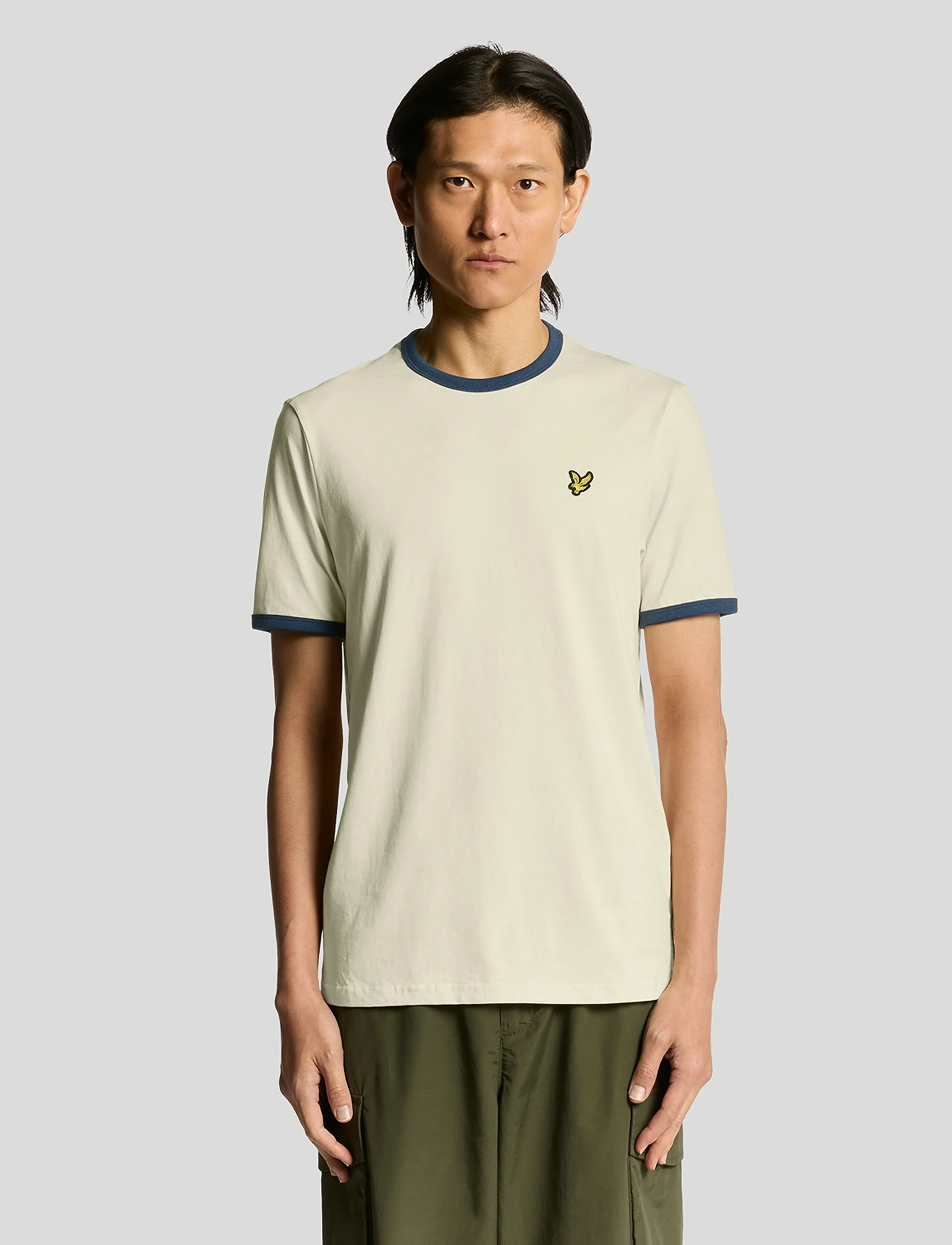 Lyle & Scott Ringer T-shirt - Kurzärmelig - X945 DROP CLOTH/ SARGASSO SEA / cream