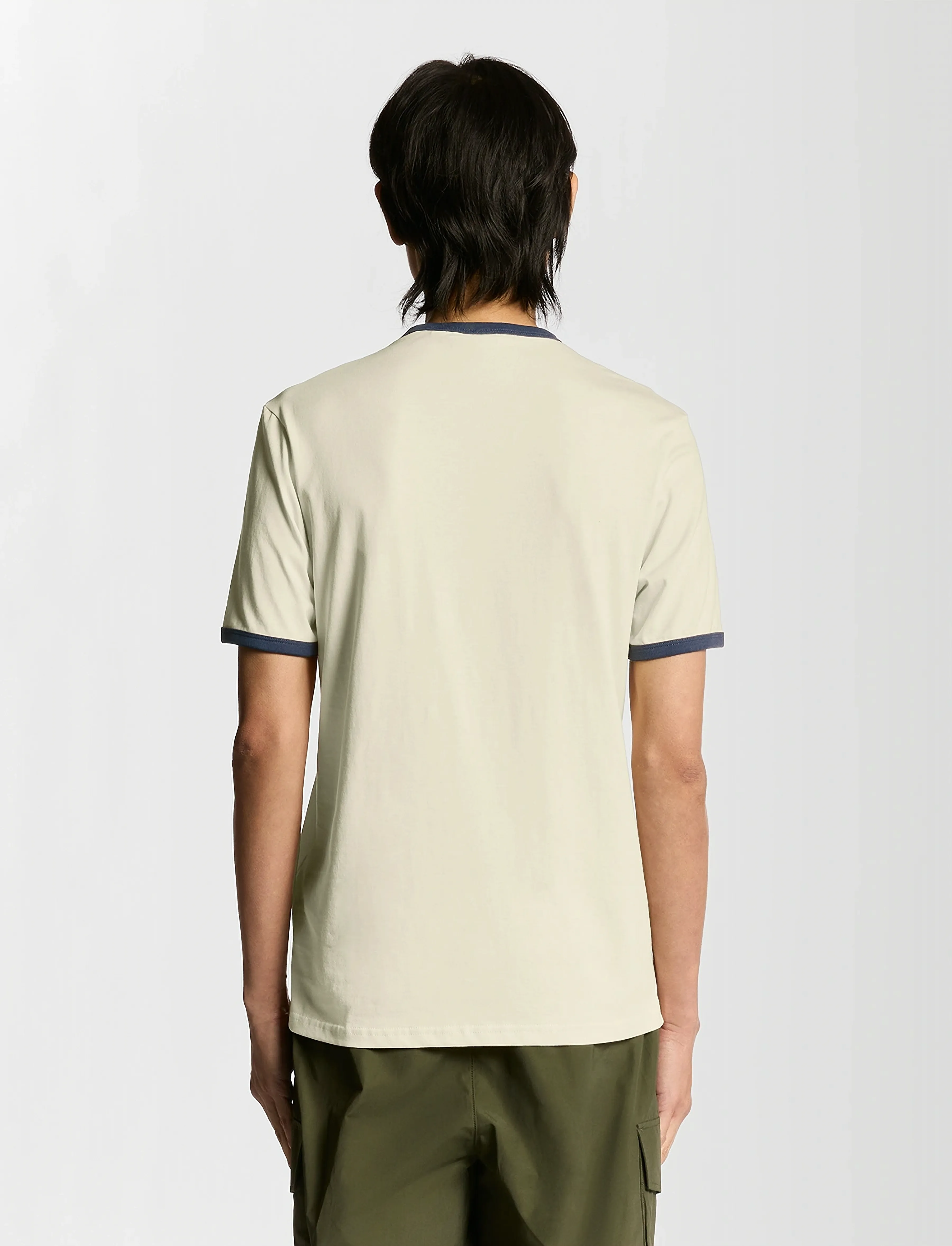 Lyle & Scott - Ringer T-shirt - kurzärmelig - x945 drop cloth/ sargasso sea - 3