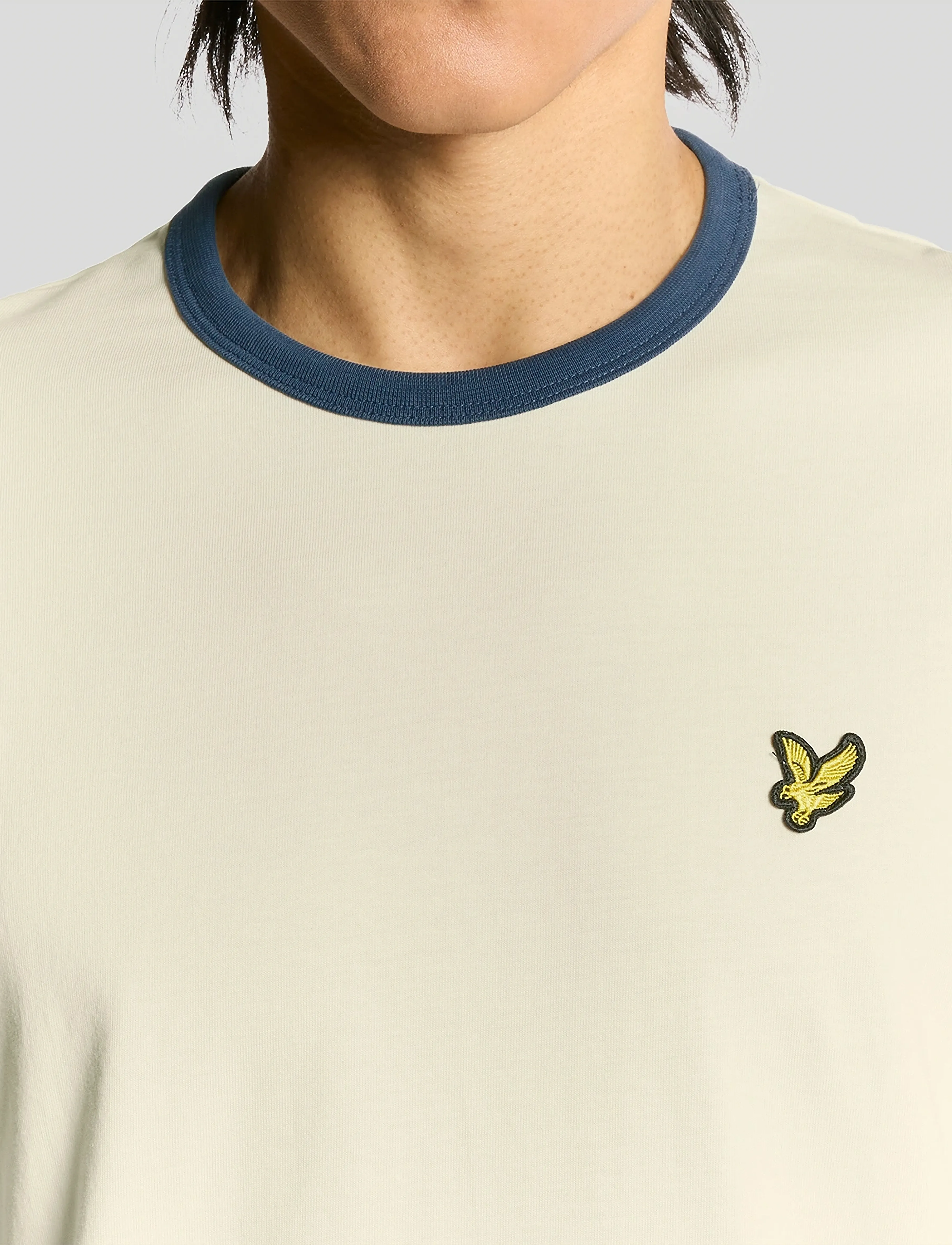 Lyle & Scott - Ringer T-shirt - kurzärmelig - x945 drop cloth/ sargasso sea - 5
