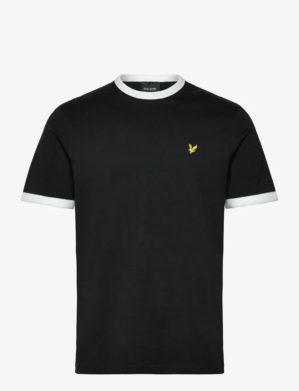 Lyle & Scott - Ringer T-shirt - t-krekli ar īsām piedurknēm - w189 jet black/ white - 1