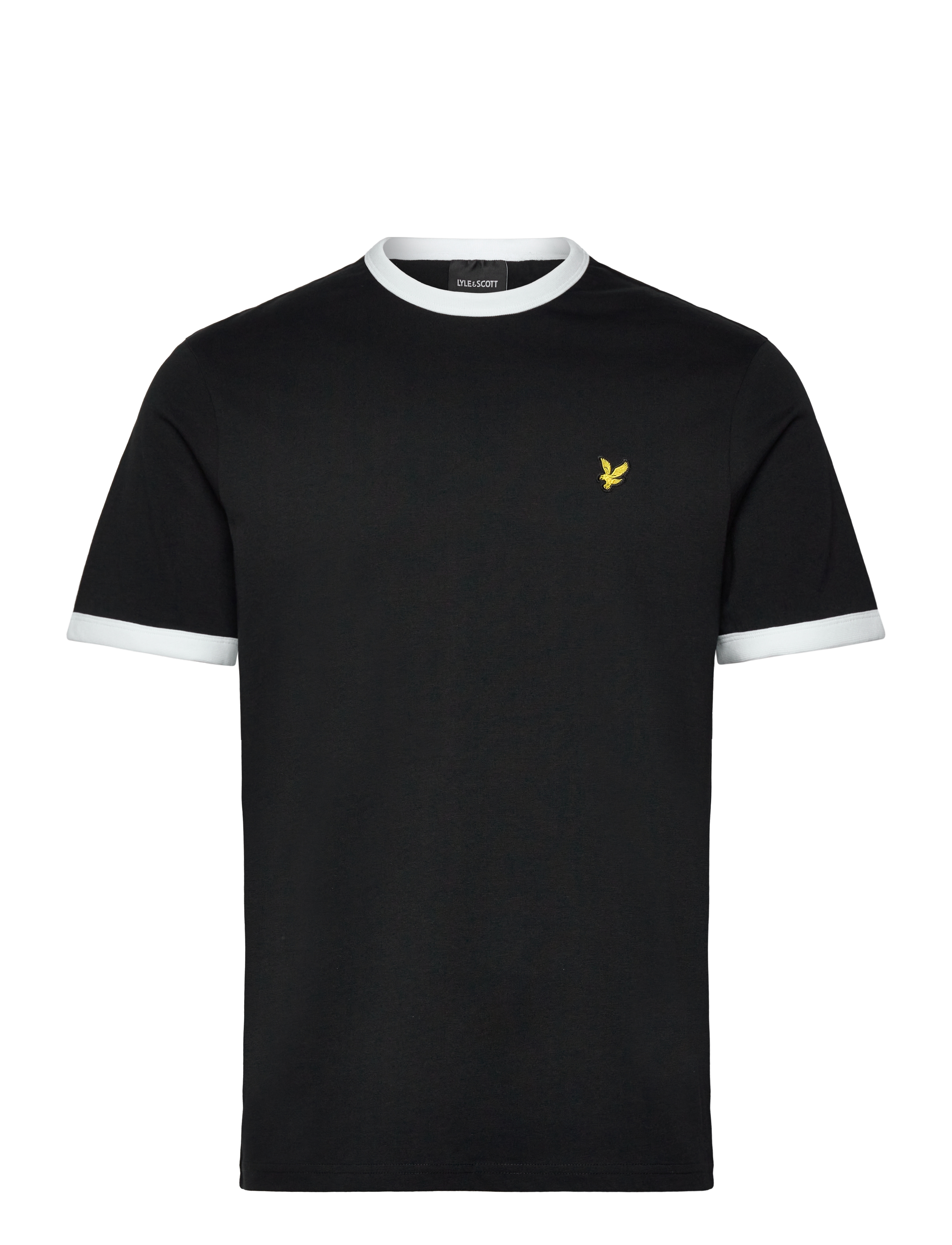 Lyle & Scott Ringer T-shirt - T-shirts - W189 JET BLACK/ WHITE / black