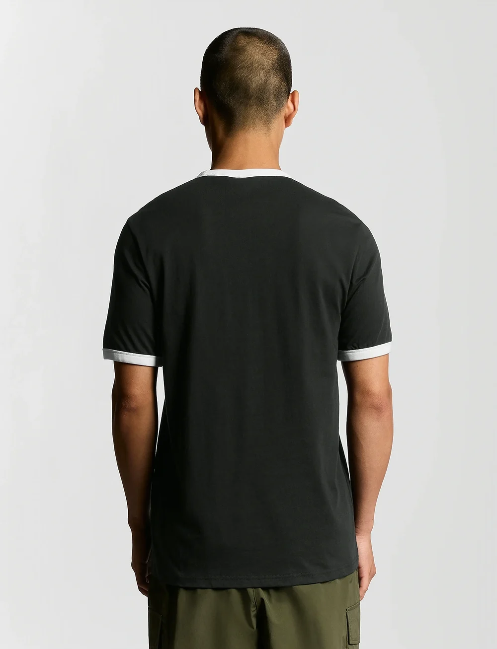 Lyle & Scott - Ringer T-shirt - t-krekli ar īsām piedurknēm - w189 jet black/ white - 3