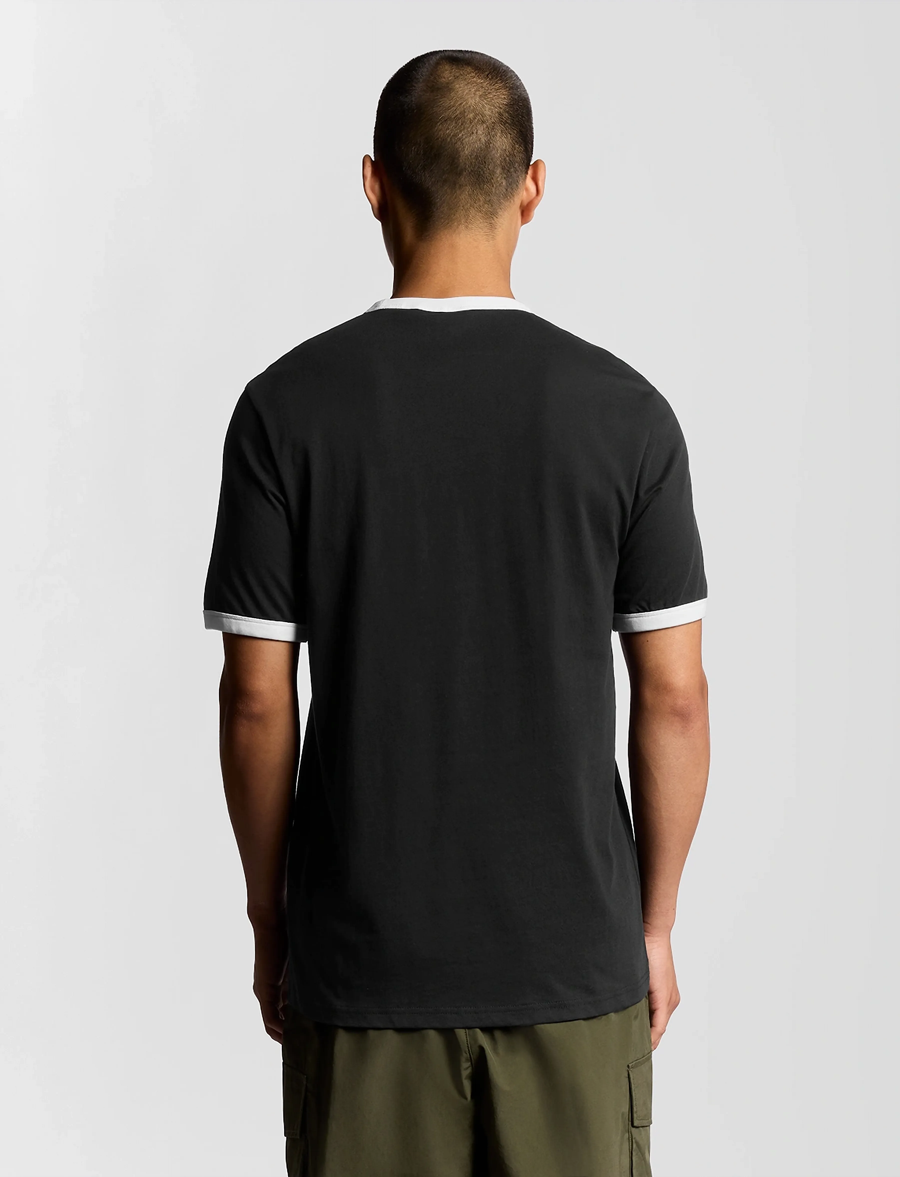 Lyle & Scott - Ringer T-shirt - kortærmede t-shirts - w189 jet black/ white - 3