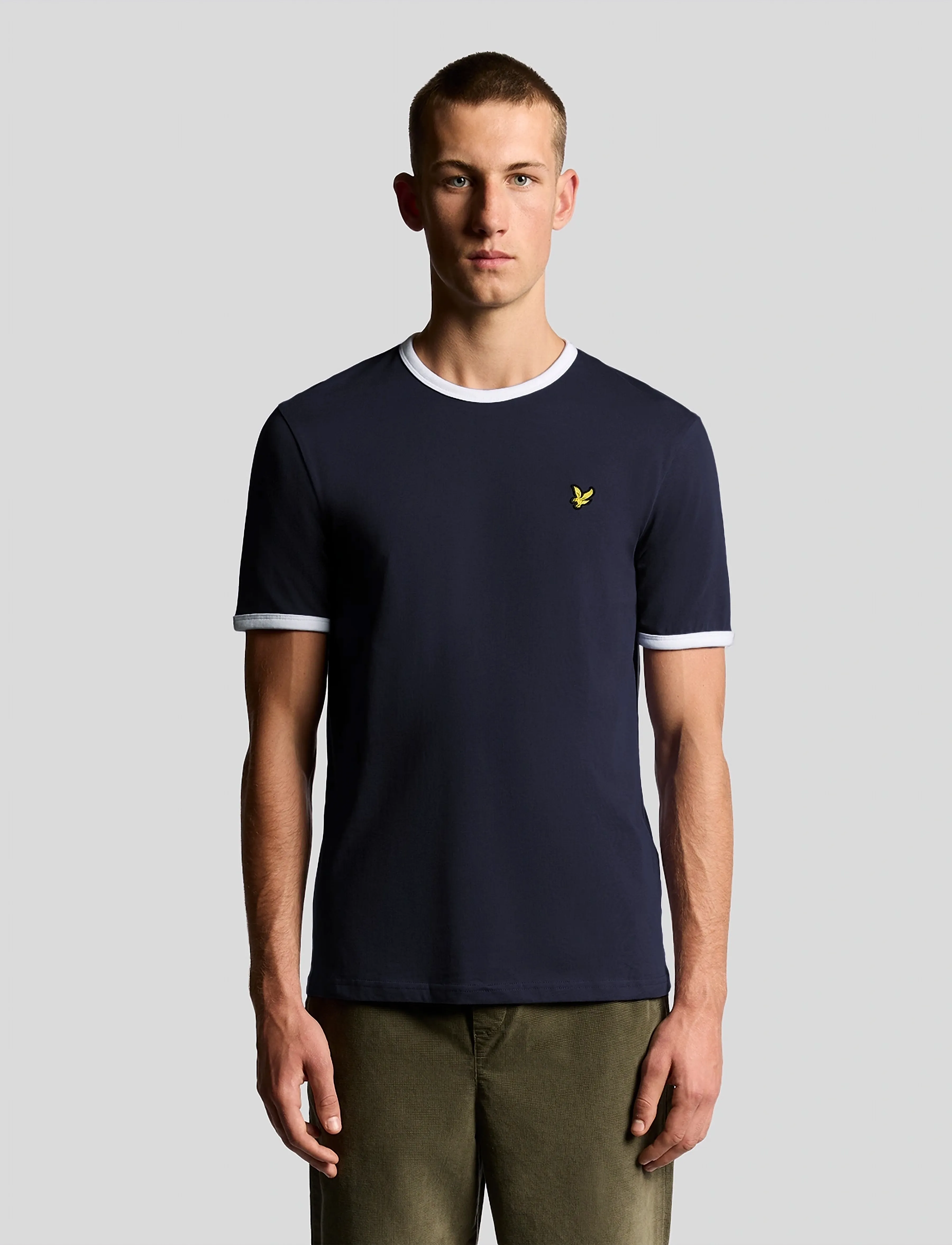 Lyle & Scott Ringer T-Shirt, XS, T-shirts, Marineblau - Short-sleeved, Männerswear