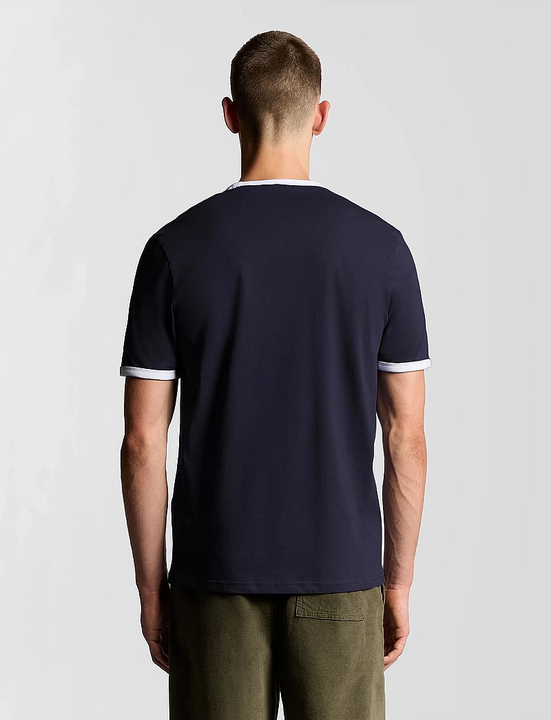 Lyle & Scott - Ringer T-shirt - kurzärmelig - w403 dark navy/ white - 3
