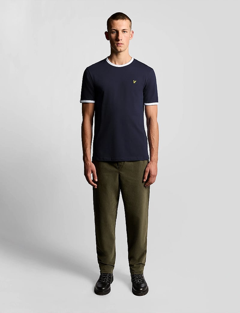 Lyle & Scott - Ringer T-shirt - kurzärmelig - w403 dark navy/ white - 4