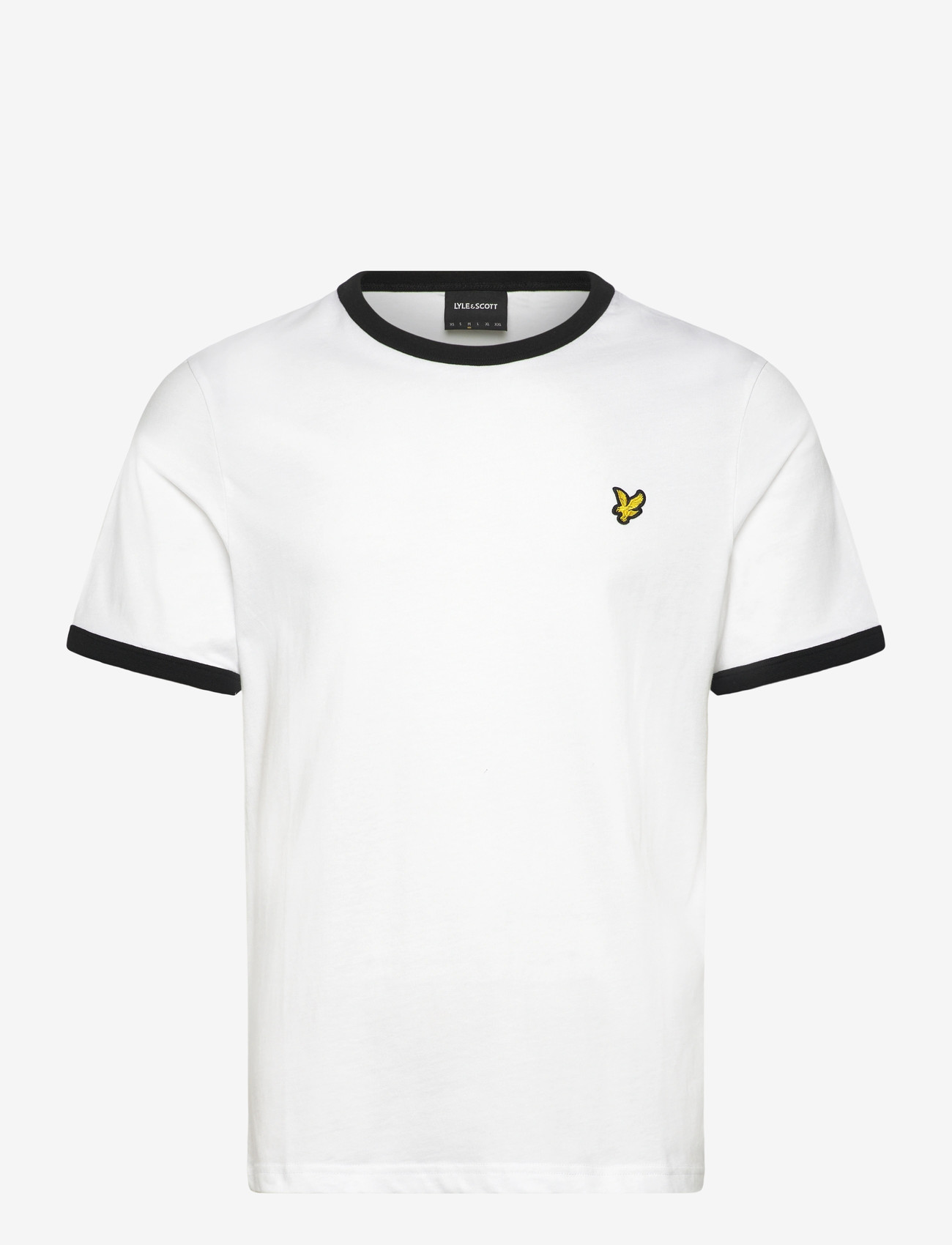 Lyle & Scott - Ringer T-shirt - kortærmede t-shirts - white/ jet black - 1