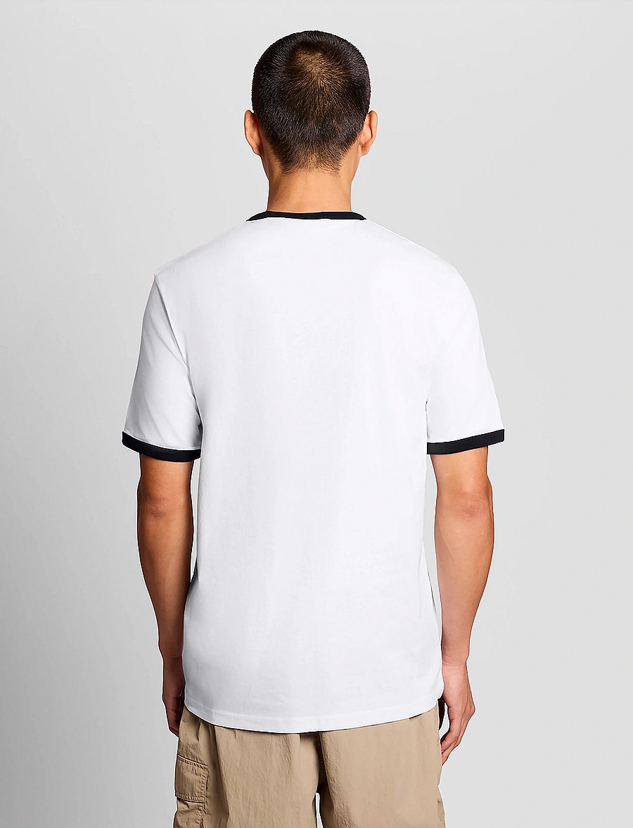Lyle & Scott - Ringer T-shirt - kurzärmelig - white/ jet black - 3