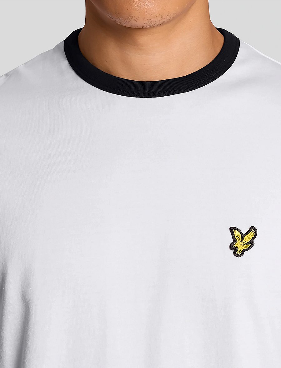 Lyle & Scott - Ringer T-shirt - kurzärmelig - white/ jet black - 5