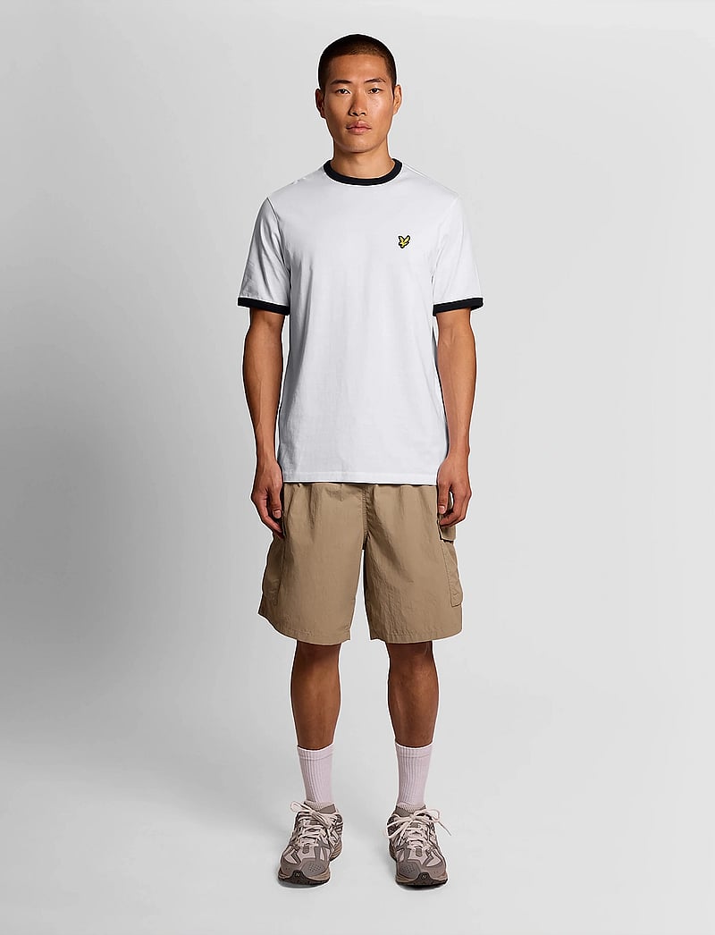 Lyle & Scott - Ringer T-shirt - kurzärmelig - x187 white/ dark navy - 4