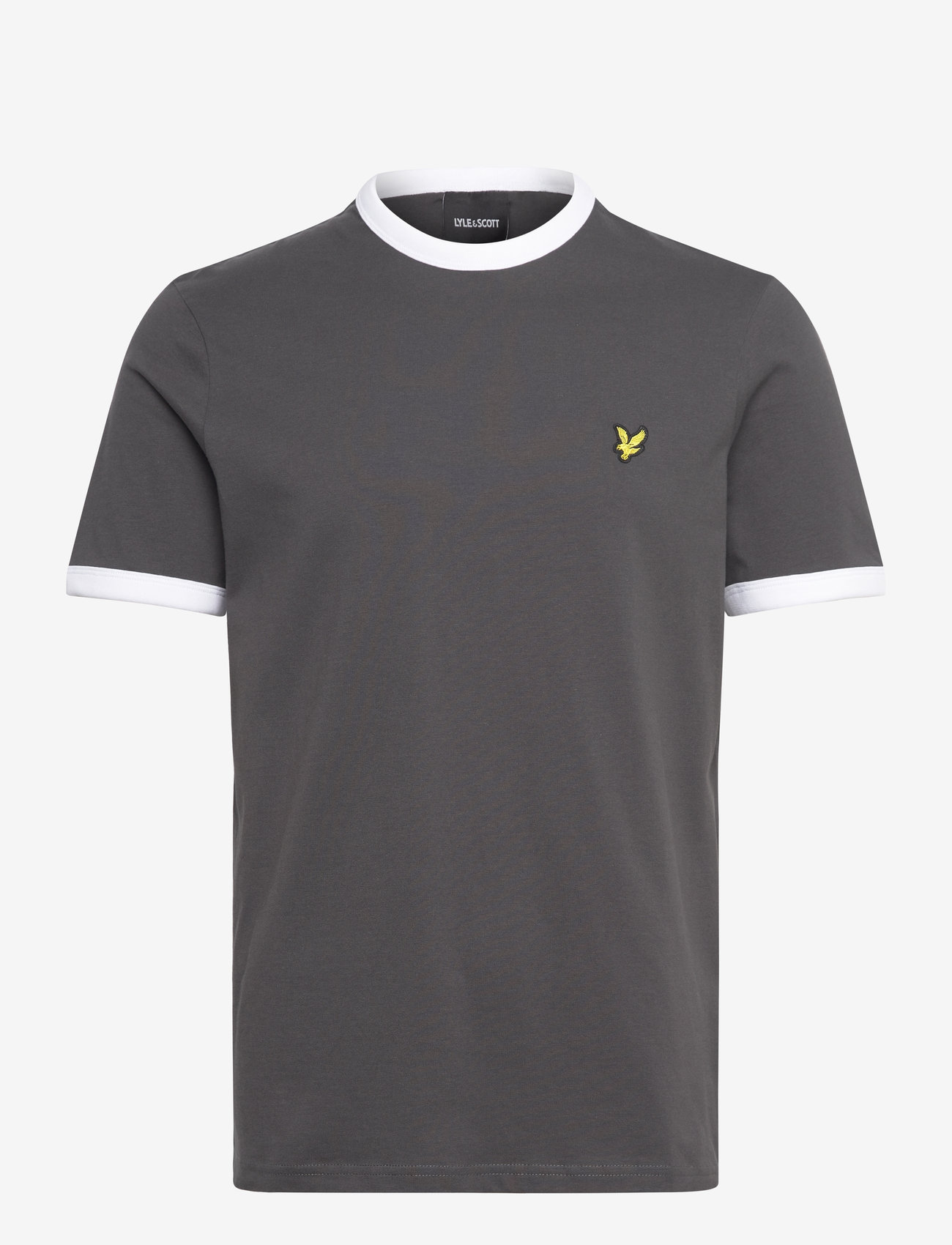 Lyle & Scott - Ringer T-shirt - lühikeste varrukatega t-särgid - x361 gunmetal/ white - 1