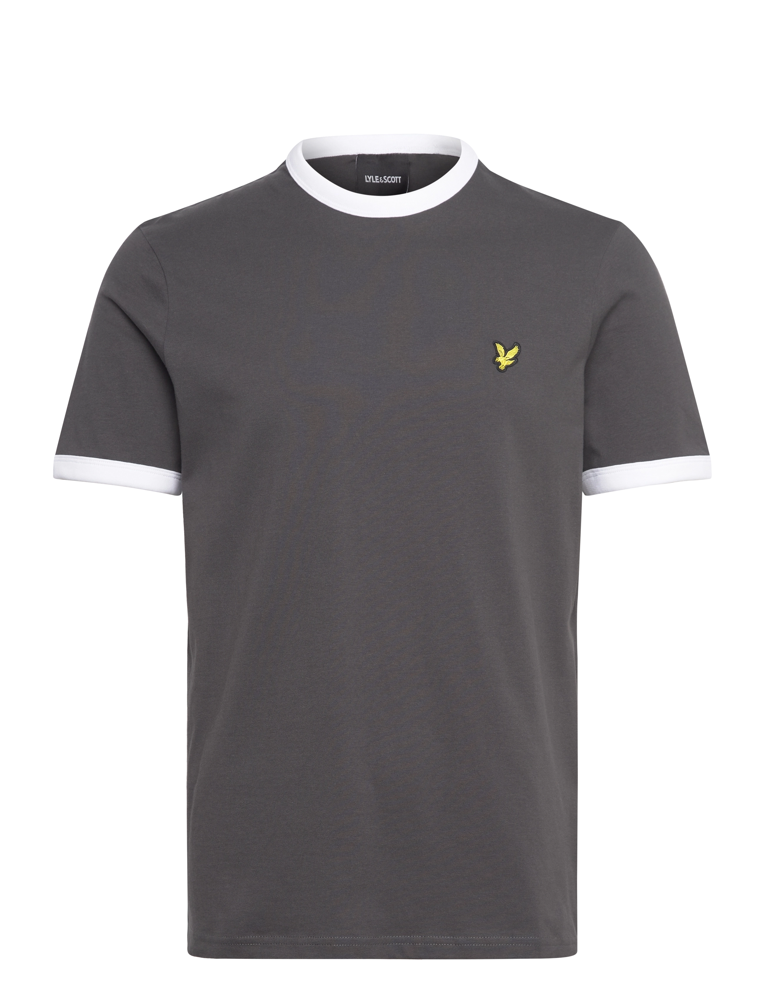 Lyle & Scott Ringer T-shirt - T-shirts - X361 GUNMETAL/ WHITE / black