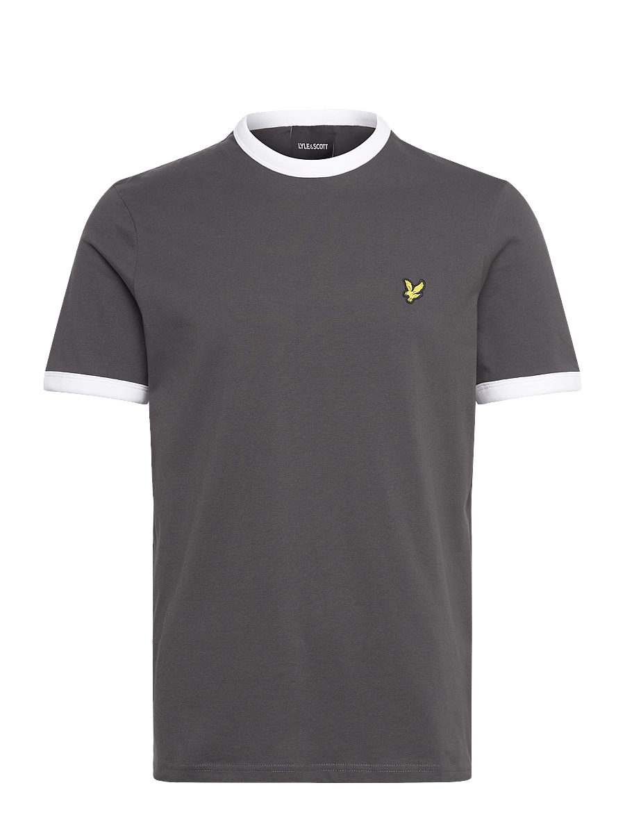 Lyle & Scott - Ringer T-shirt - kurzärmelig - x361 gunmetal/ white - 1