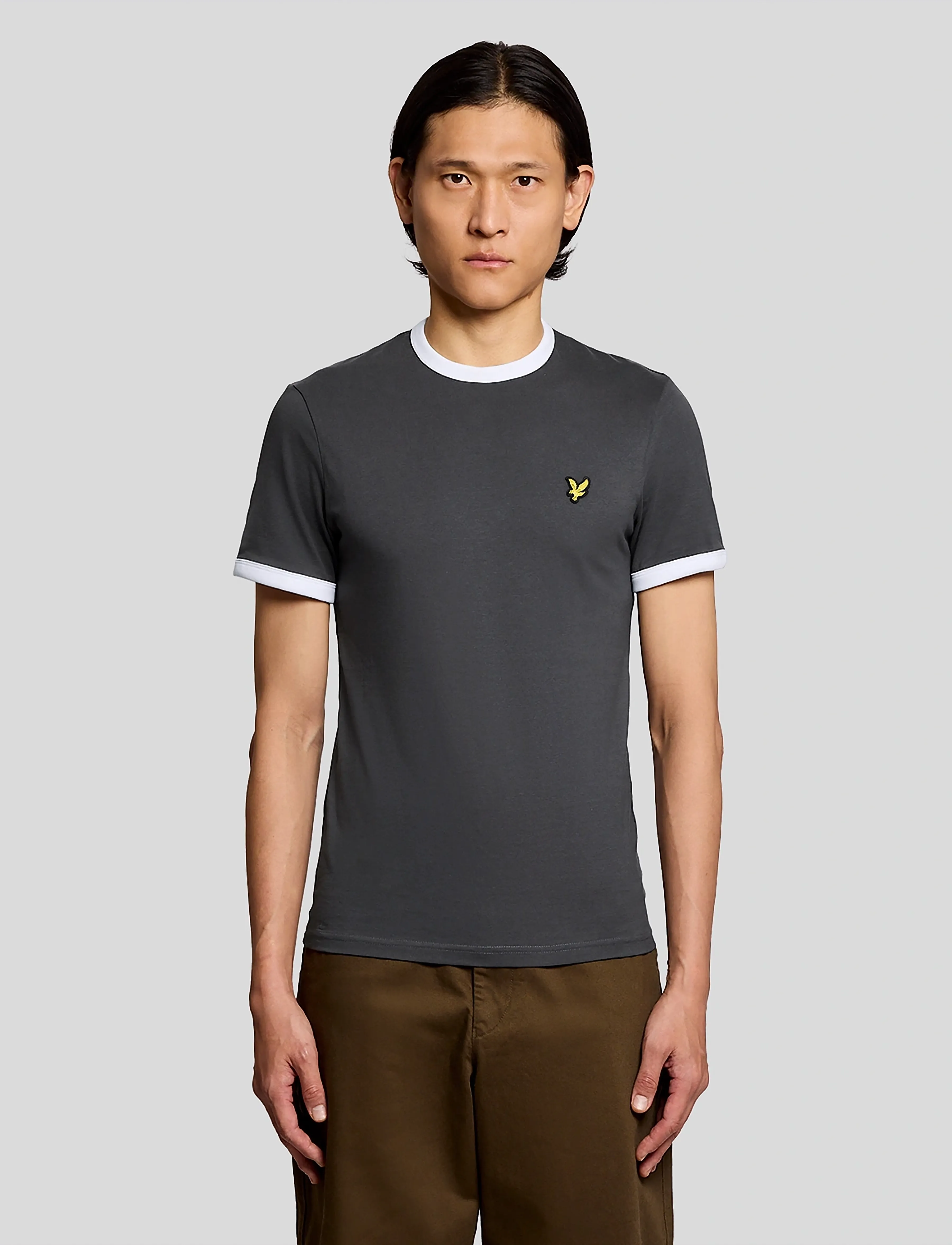 Lyle & Scott Ringer T-Shirt, L, T-shirts, Schwarz - Short-sleeved, Männerswear
