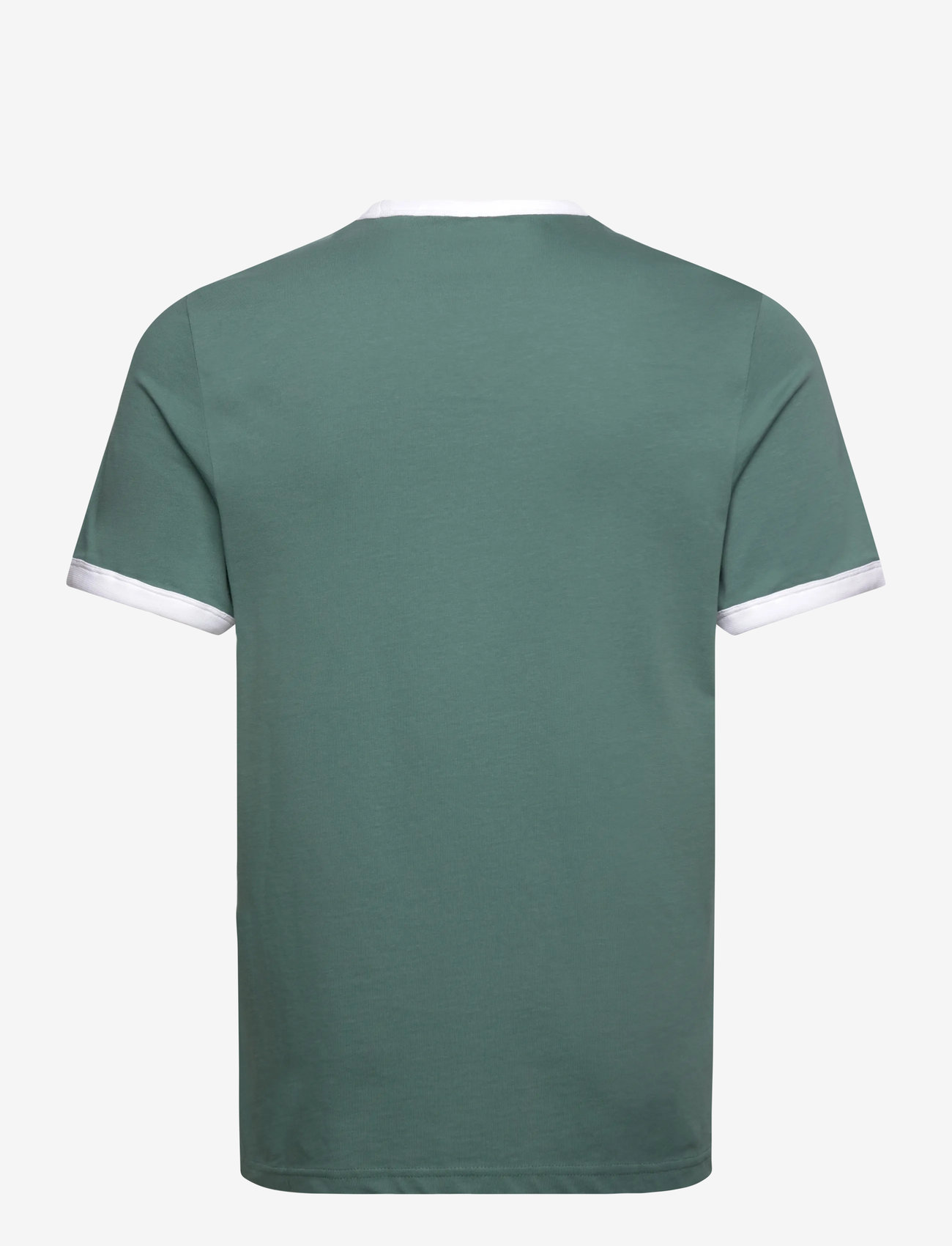 Lyle & Scott - Ringer T-shirt - efterårstøj - x939 agave green/ white - 2