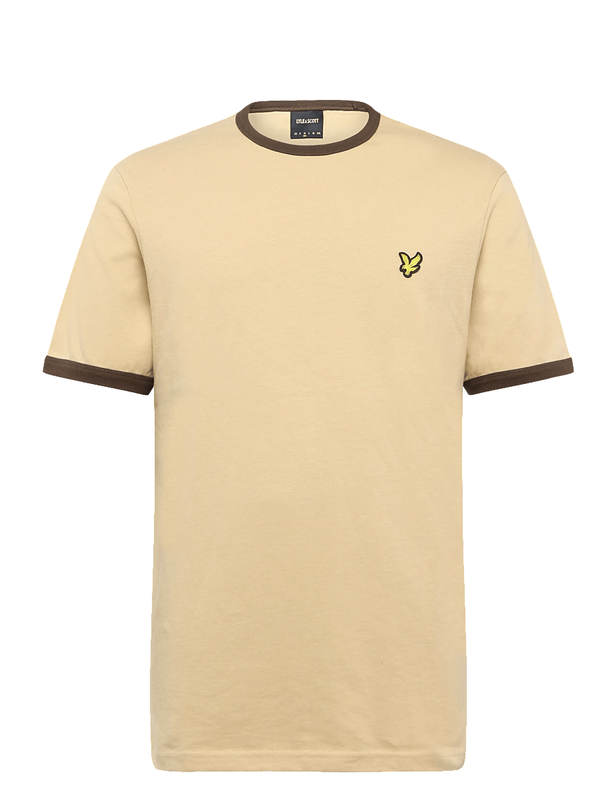 Lyle & Scott - Ringer T-shirt - lühikeste varrukatega t-särgid - sandstorm/ ebony - 0