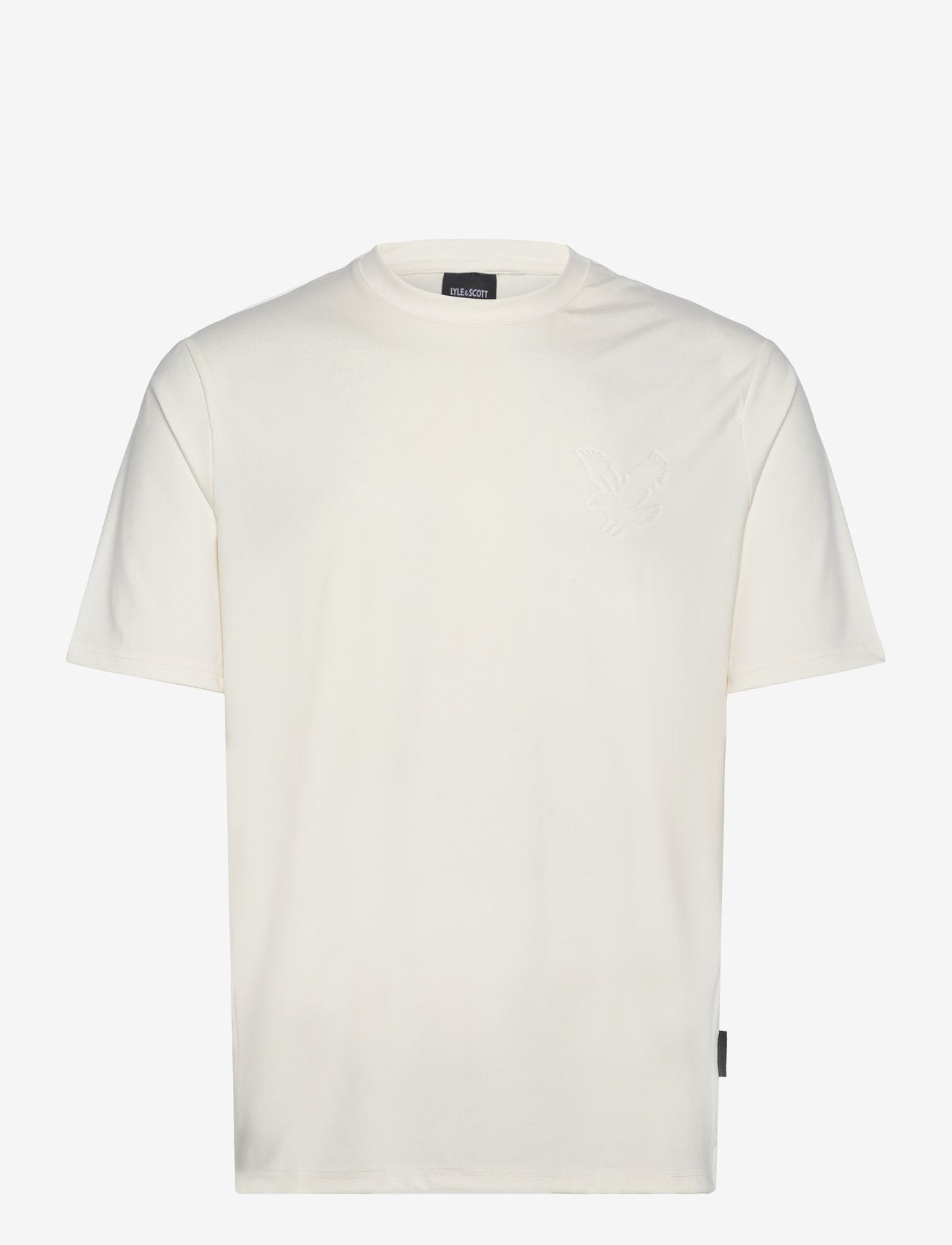 Lyle & Scott - Panelled Neoprene T-shirt - autumn clothing - x157 chalk - 0