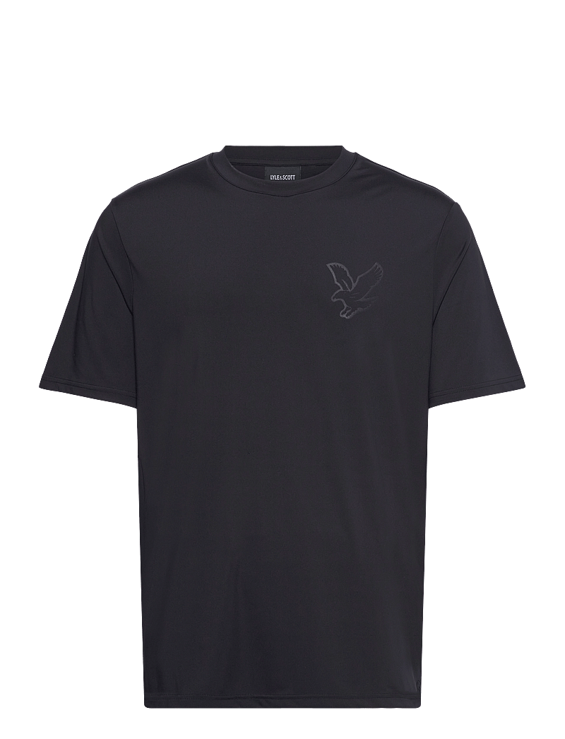 Lyle & Scott - Panelled Neoprene T-shirt - lühikeste varrukatega t-särgid - z865 jet black - 1