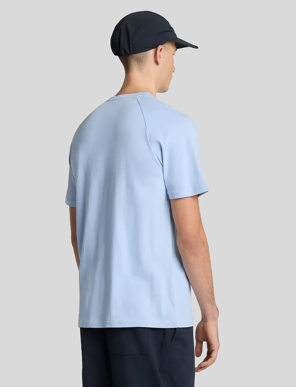 Lyle & Scott - Linen Blend Raglan T-Shirt - kurzärmelig - w487 light blue - 3