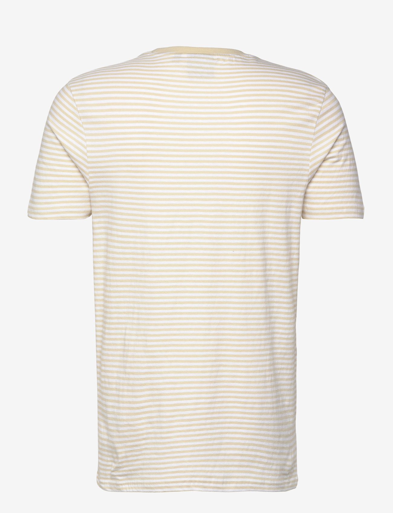 Lyle & Scott - Linen Blend Breton Stripe T-Shirt - kortärmade t-shirts - x675 luna/ white - 2