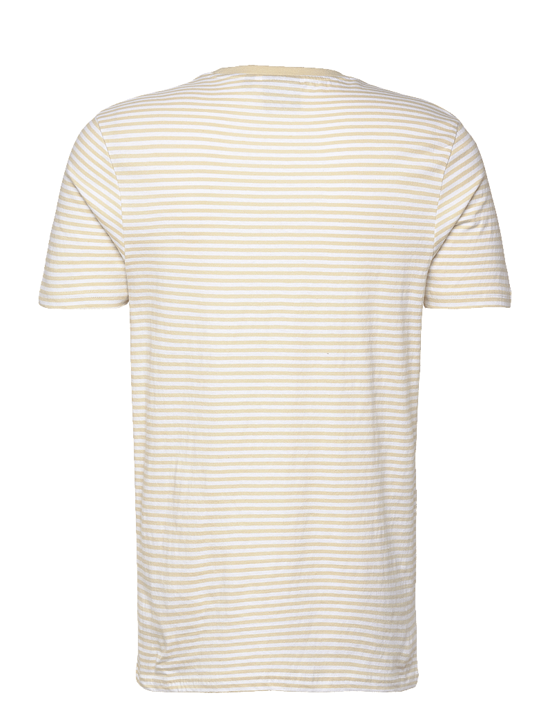 Lyle & Scott - Linen Blend Breton Stripe T-Shirt - kortärmade t-shirts - x675 luna/ white - 2