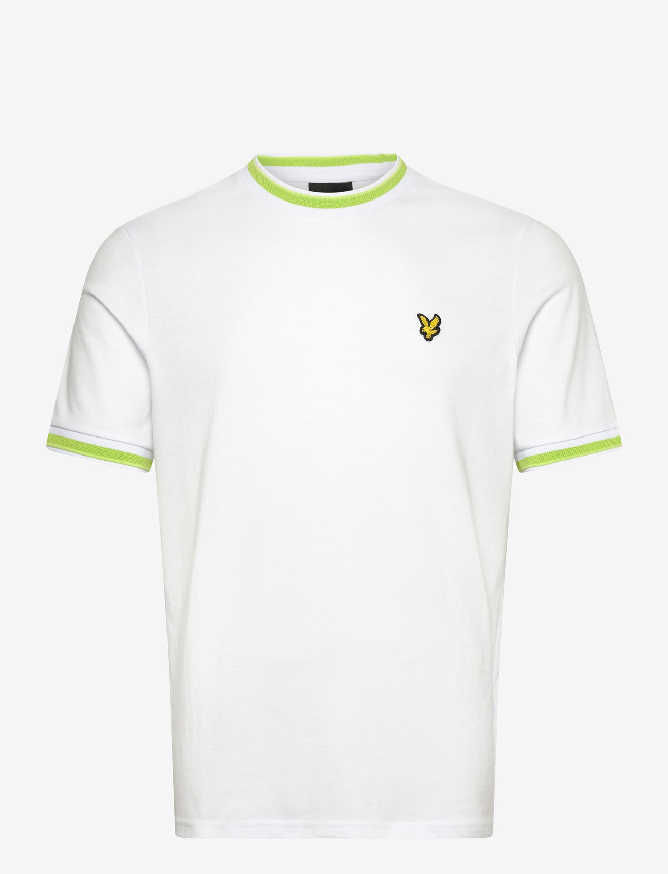 Lyle & Scott - Multi Tipped T-Shirt - kortærmede t-shirts - x821 white/ vibrant kiwi/ key lime - 1
